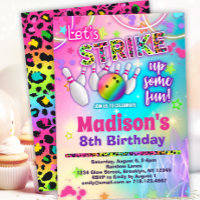 Rainbow Leopard Bowling fête d'anniversaire
