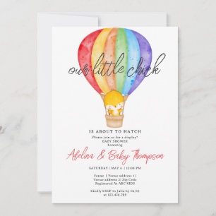 Invitation Rainbow Little Chick Sur Le Point De Hatter Baby s