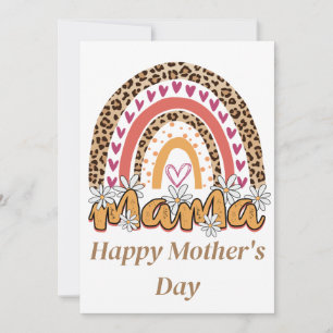 Invitation Rainbow Mama Happy Mother's Day Card