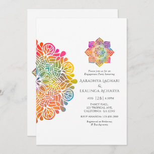Invitation Rainbow Mandala