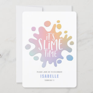 Invitation Rainbow slime party
