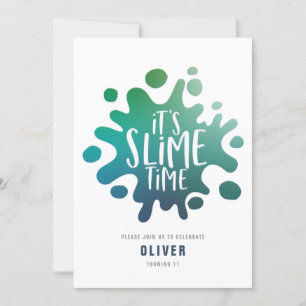 Invitation Rainbow slime party