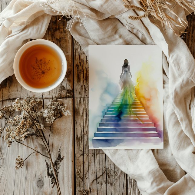 Invitation Rainbow Stairs Femme Sortant (Créateur téléchargé)