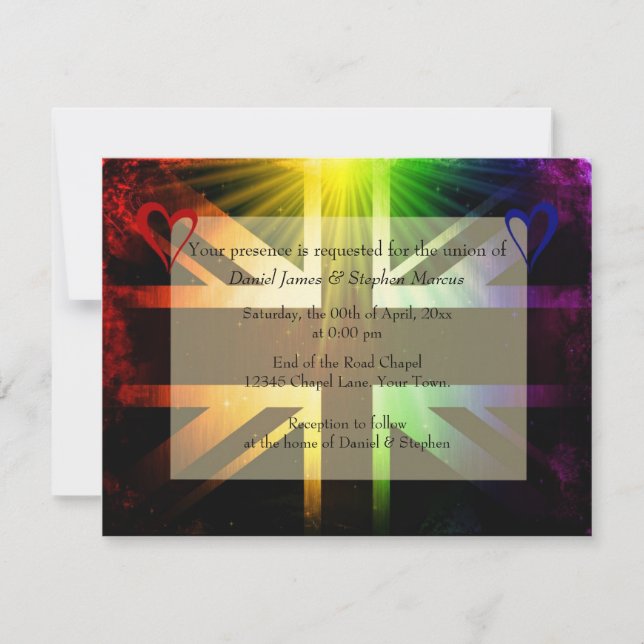 Invitation Rainbow UK (Devant)