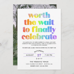 Invitation Rainbow vaut la fête du Mariage de la séquence d'a