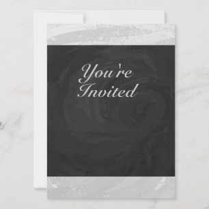 Invitation Rainy Sky Grey et le Monogramme noir