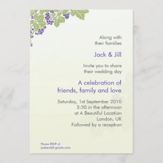 Invitation Raisins 5x7