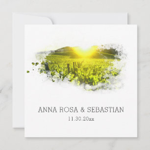 Invitation *~* Raisins de vignoble QR Italie AR21 Mariage RSV