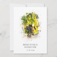 *~* Raisins Italie AR21 QR RSVP Mariage viticole