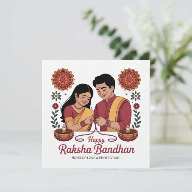 Invitation Raksha Bandhan (Debout devant)