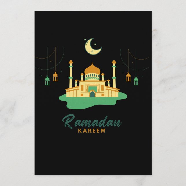 Invitation Ramadan Kareem et Eid Moubarak 2026 (Devant)