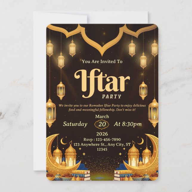 Invitation Ramadan Nights: Join Us for a Special Iftar Gather (Devant)