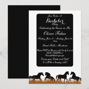 Invitation Ranch et Rides Thématique Bachelor Party