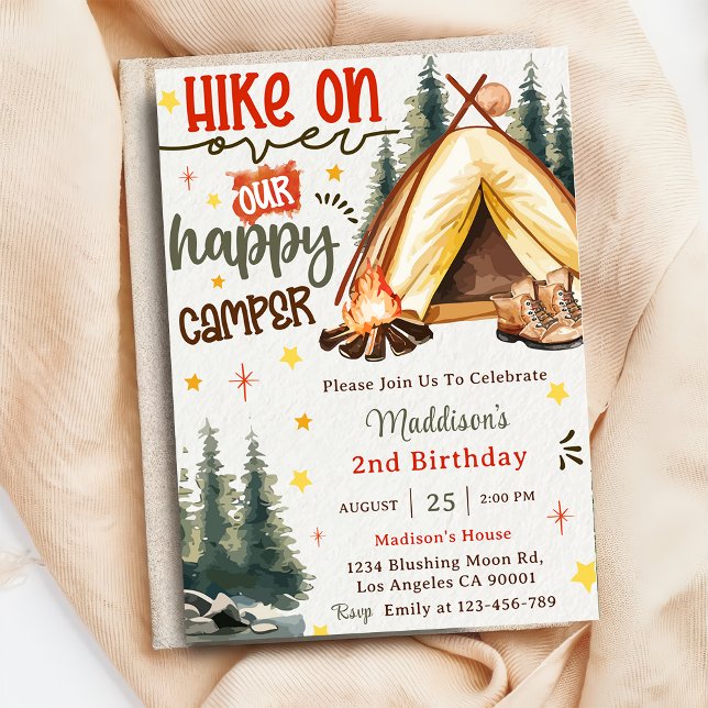 Invitation Randonnée Sur Notre Joyeux Camper Anniversaire (Créateur téléchargé)