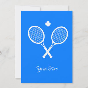 Invitation Raquettes de tennis Blue Arrière - plan Party Pers