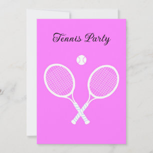 Invitation Raquettes de Tennis et Ball Party Personnalisé
