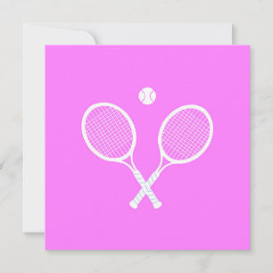 Invitation Raquettes et boules de tennis