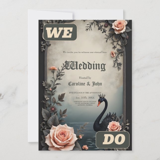 Invitation Rare as a black swan, timeless as true love.  (Devant)