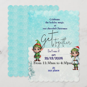 Invitation Rassemblement de Noël festif 