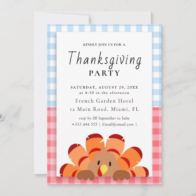 Invitation  Rassemblement de Thanksgiving (Devant)
