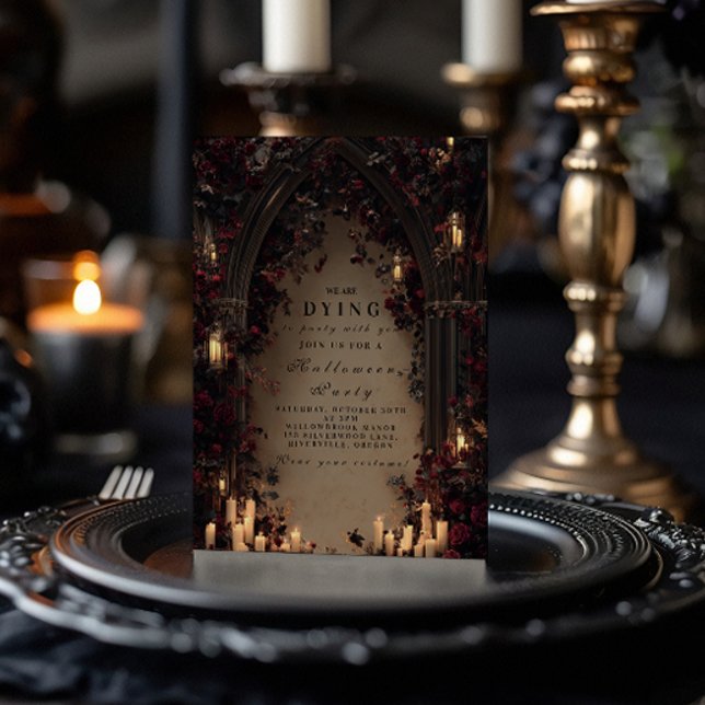 Invitation Rassemblement d'Halloween dans une cathédrale goth (Créateur téléchargé)