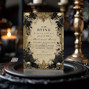 Invitation Rassemblement d'Halloween gothique baroque hanté