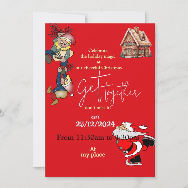 Invitation Rassemblement festif de Noël  (Devant)