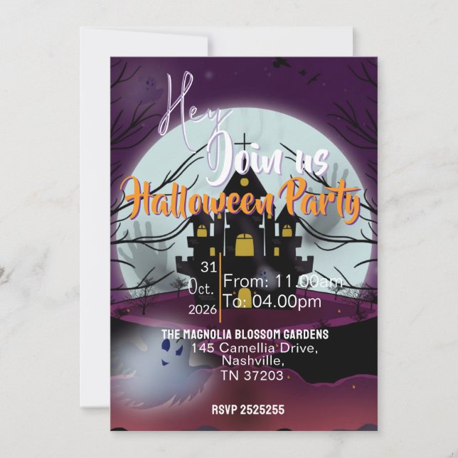 Invitation rassemblement Halloween  (Devant)