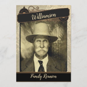 Invitation Rassemblement Vintage de la famille de photos