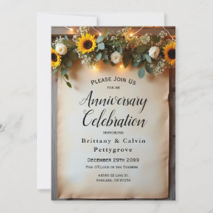 Invitation Rassemblements de l'heure dorée rustique
