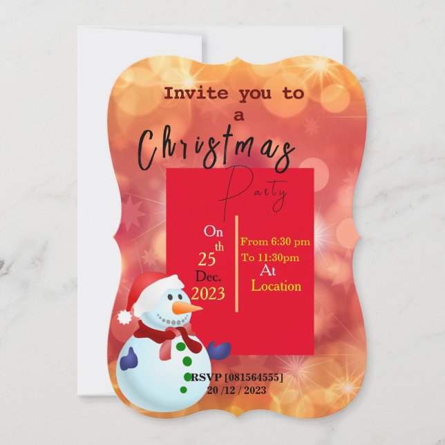 Invitation Rassemblez-vous pour Noël (Devant)