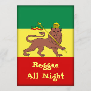 Invitation Rasta Reggae Lion de Judah