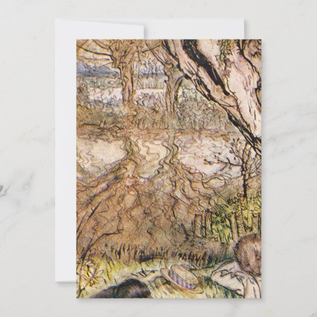 Invitation Rat Et Mole Pique-Nique - Arthur Rackham (Devant)