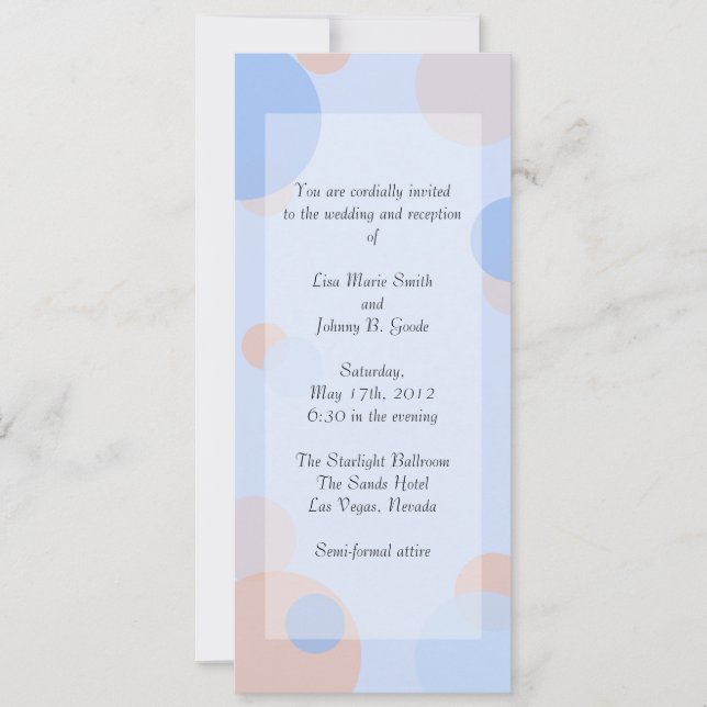 Invitation Rat Pack - Bleu (Devant)