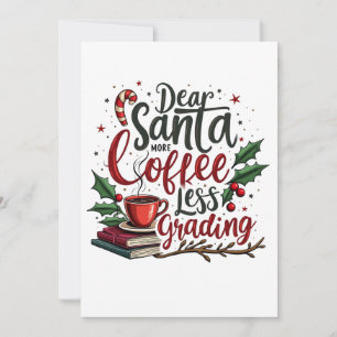 Invitation Raton laveur portant un chapeau de Père Noël et No