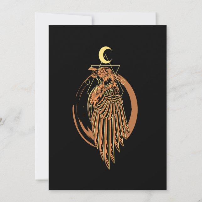 Invitation Raven Viking Warrior Valhalla Norse Mythology Gift (Devant)