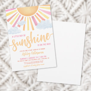 Invitation Ray Of Sunshine Rose Girl Baby shower