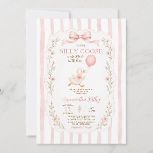 Invitation rayée pour la baby shower de Petit Oie