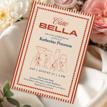 Rayures ROUGES RETRO Baby Shower de mariage