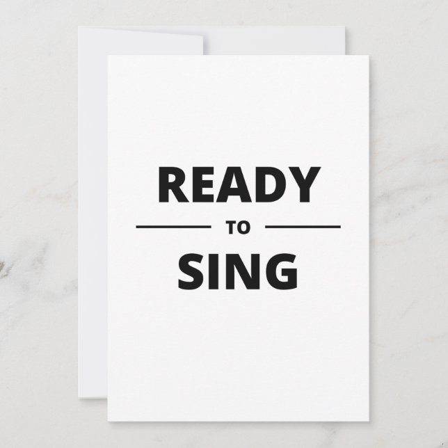 INVITATION READY TO SING (Devant)