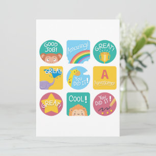 Invitation Réalisation Étiquettes Awesome Cool Great