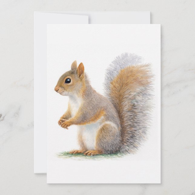 Invitation Realistic Squirrel Portrait (Devant)