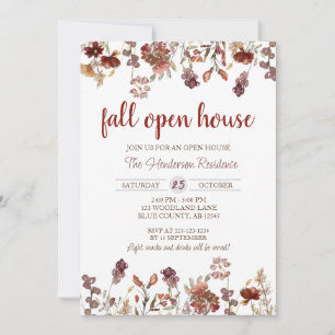 Invitation Realtor Fall Open House, Réchauffement de maison,