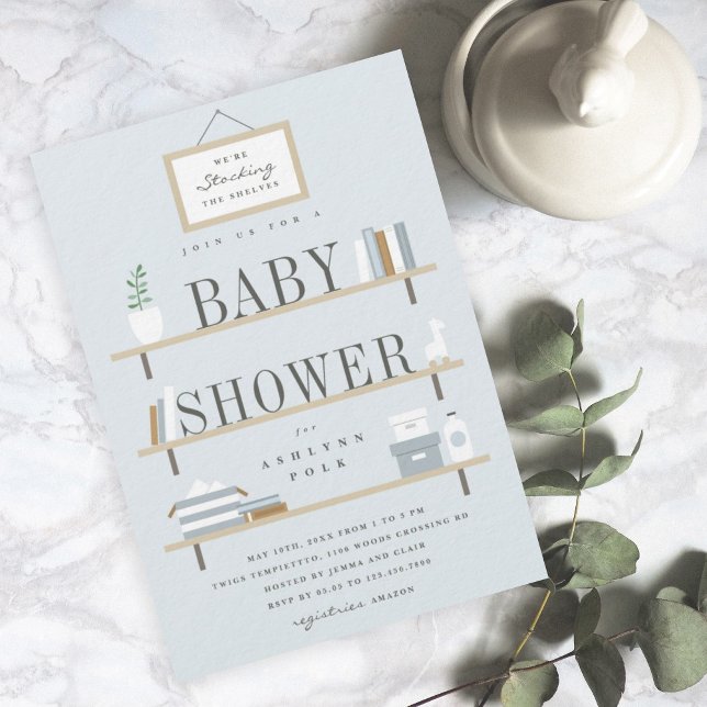 Invitation Réapprovisionner les étagères shower de bébé (Créateur téléchargé)