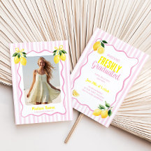 Récemment diplômé Rayures roses citron diplômé