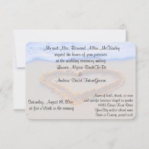 Invitation Récepteur de Sand Beach Wedding