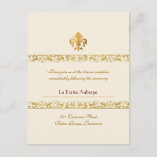 Invitation Réception à thème Fleur de lis
