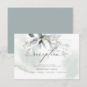 Invitation Réception aquarelle de feuillage rustique
