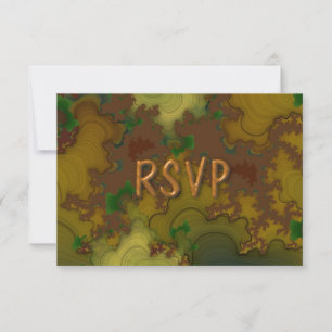 Invitation Réception Camo Fractée RSVP
