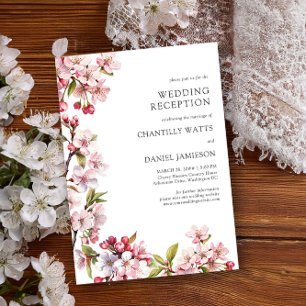 Invitation Réception Cherry Blossom Uniquement Mariage Printe